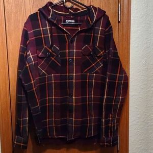 Express Men's XL Flannel Hoodie
